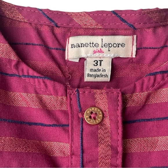 061 Nanette Lepore Burgundy/Rose Gold Dress - Picture 9 of 9